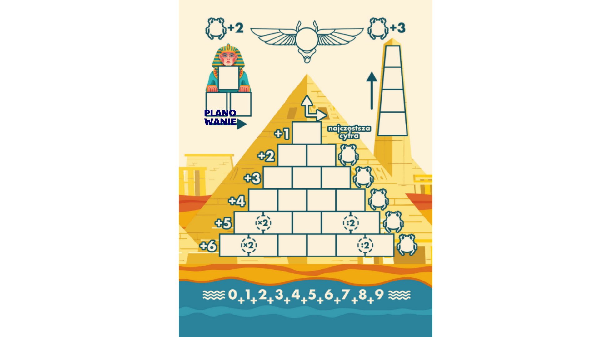 Pusta plansza gry Sfinks do wspólnego planowania